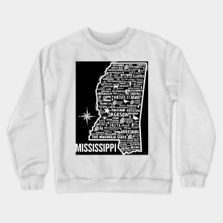 Mississippi Map Crewneck Sweatshirt